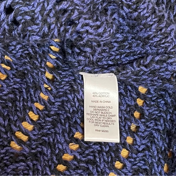 Express Navy Loose Cable Knit Sweater - Picture 5 of 8